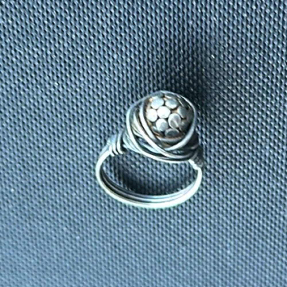 Unique 925 Sterling Silver Ring, size 6.25